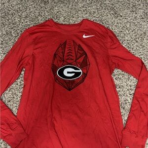 Nike Red Graphic Long Sleeve Men's Tee